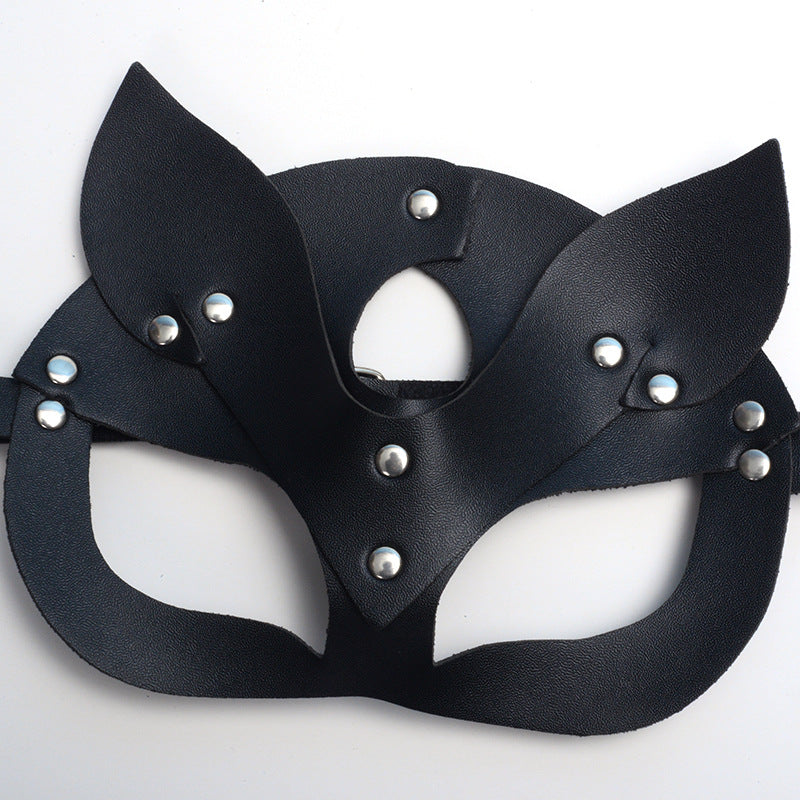 Halloween Festival Fox Leather Mask with Rhinestones