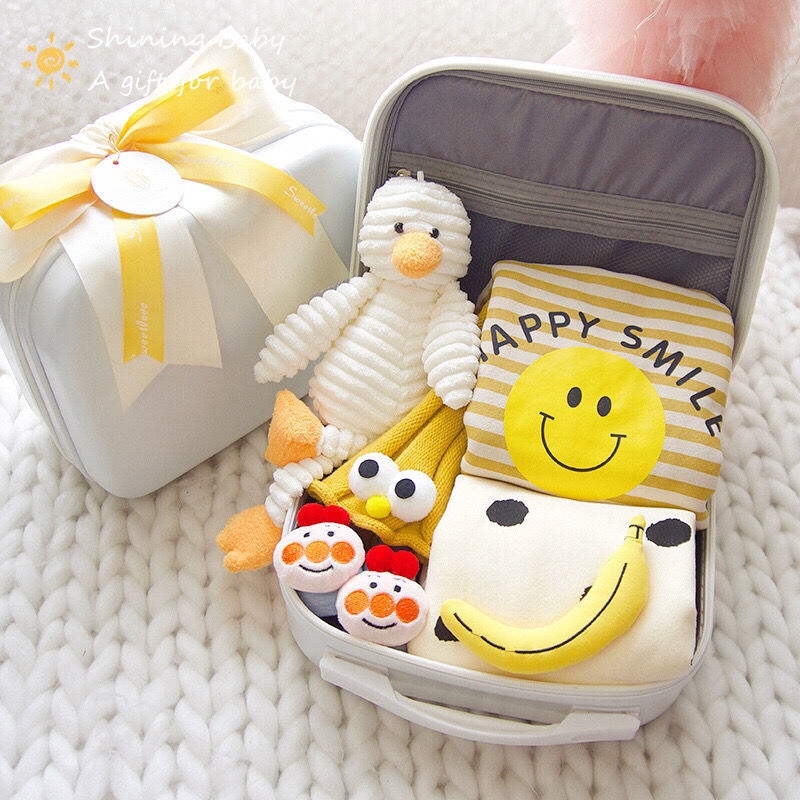 Newborn Gift Box with Summer Dress and Baby Supplies